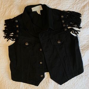 Vintage western vest with fringe